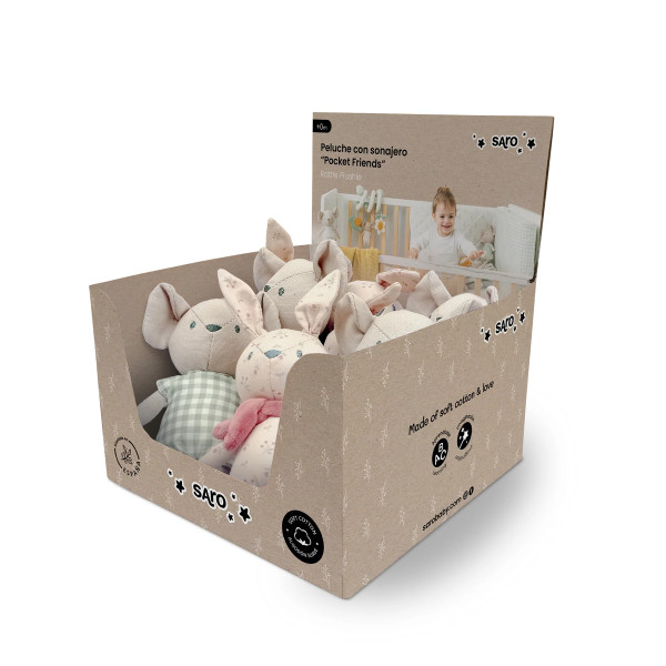 Saro Peluche Pocket Friends com Chocalho Saro Peluche Pocket Friends com Chocalho