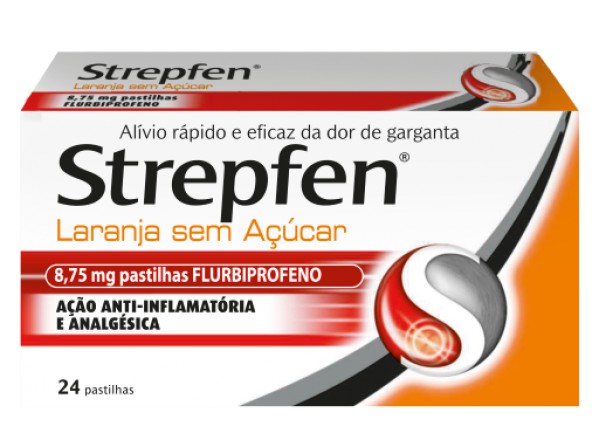 Strepfen s/ açúcar_ Laranja - 8,75 mg (x24 pastilhas)