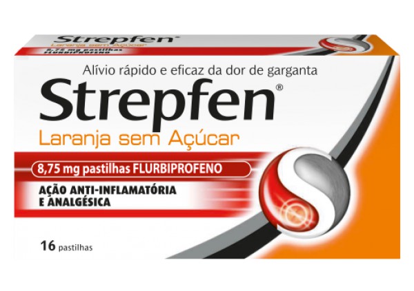 Strepfen_ Laranja s/ açúcar, 8,75 mg (x16 pastilhas)