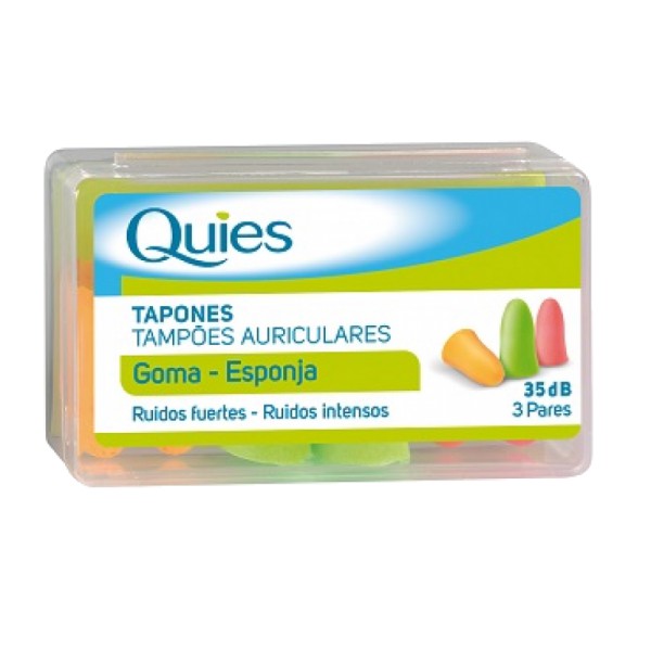 Quies Tampão Otorrino Esponja (x6 unidades)