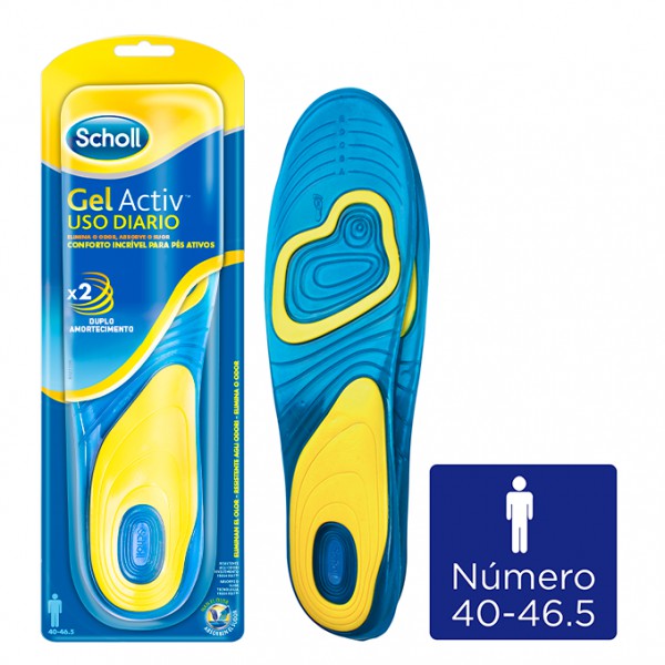 Scholl Gelactiv Palmilha Uso Diário Homem (x2 unidades)