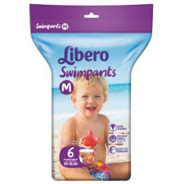 Libero Swimpants Fraldas_ 10/16 Kg_Tamanho M (x6 unidades)