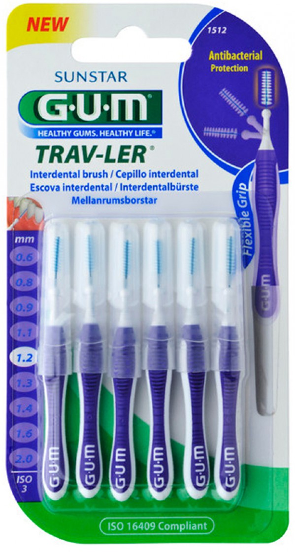 Gum Trav-Ler Escovilhão 1512 IPE Fino Cilíndrcio Pt (x6 unidades)