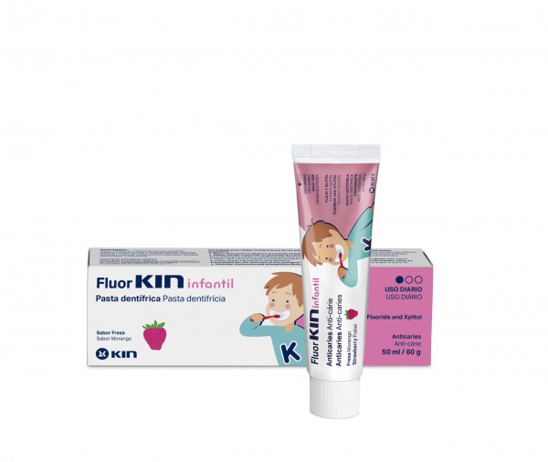 Fluor Kin Infantil Pasta Dentífrica Morango - 50ml