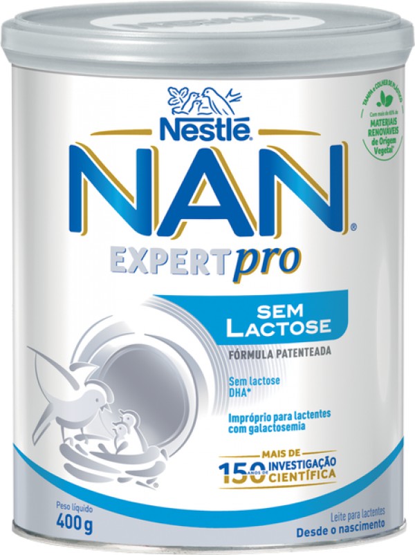 NAN Sem Lactose Leite Lactente Pó - 400g