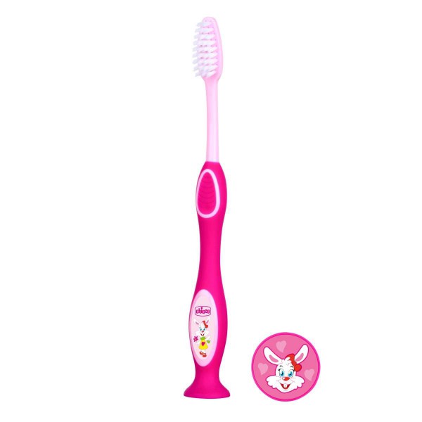 Chicco Escova Dente Leite Rosa 3-6anos