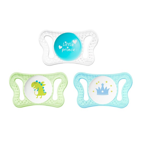 Chicco Chupeta Physio Micro Silicone_Azul_ 0-2meses (x2 chupetas)