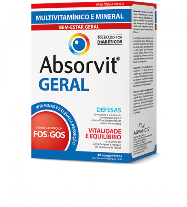 Absorvit Geral  Comprimidos (x30 unidades)