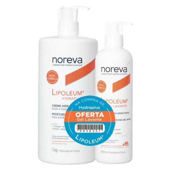 Noreva_Lipoleum Oficinal Creme Hidraplus - 1kg + Oferta Gel Lavante