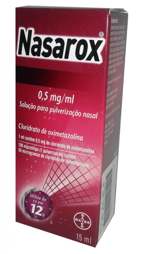 Nasarox, 0,5 mg/ml - 15mL (x1 solução pulverização nasal)