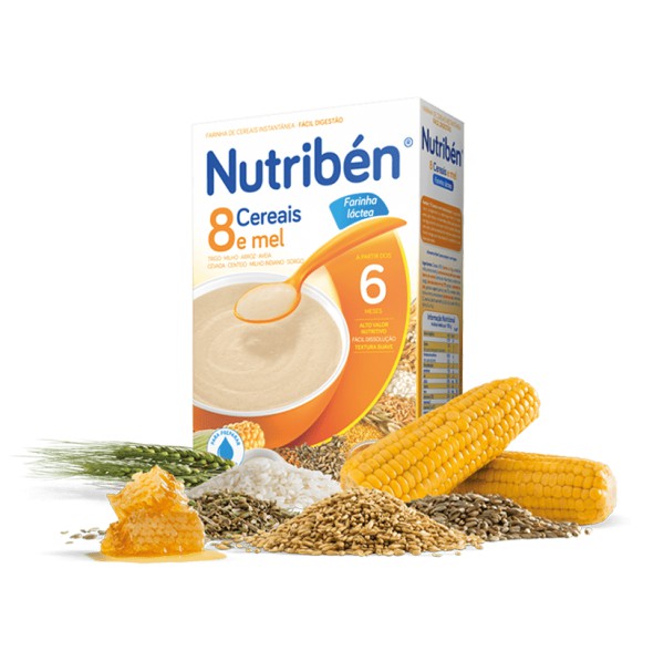 Nutribén Farinhas_8 Cereais & Mel (Láctea) - 300g (x2 unidades)