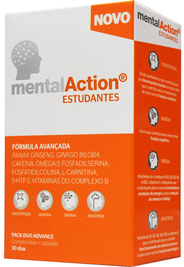 Mentalaction Estudantes Comprimidos (x30 unidades) + Cápsulas (x30 unidades)