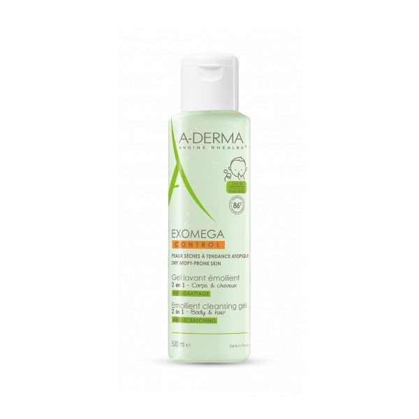 A-Derma Exomega Control Gel Corpo/Cabelo - 500ml