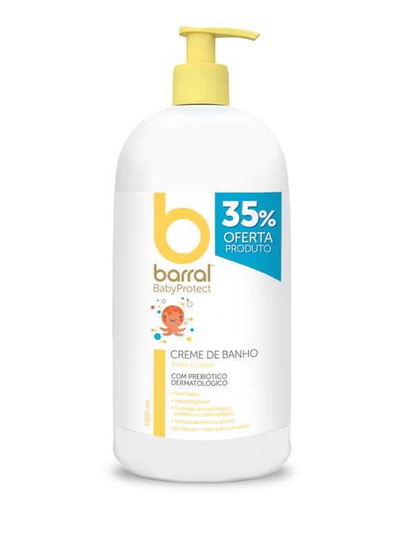 Barral Babyprotect Creme Banho - 1000ml