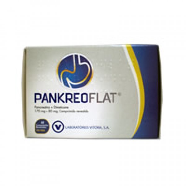 Pankreoflat, 80/172 mg (x60 comprimidos revestidos) Pankreoflat, 80/172 mg (x60 comprimidos revestidos)