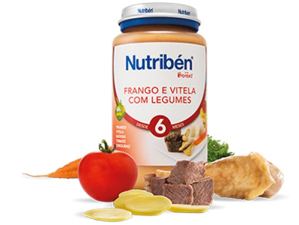Nutriben Boião_ 4_ Frango, Vitela c/ Legumes - 235g