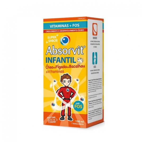 Absorvit Infantil Óleo de Figado de Bacalhau + Vitaminas Emulsão - 150ml