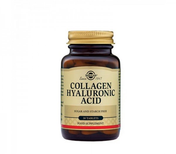 Ácido Hialurónico + Colagénio Solgar  (x30 comprimidos)